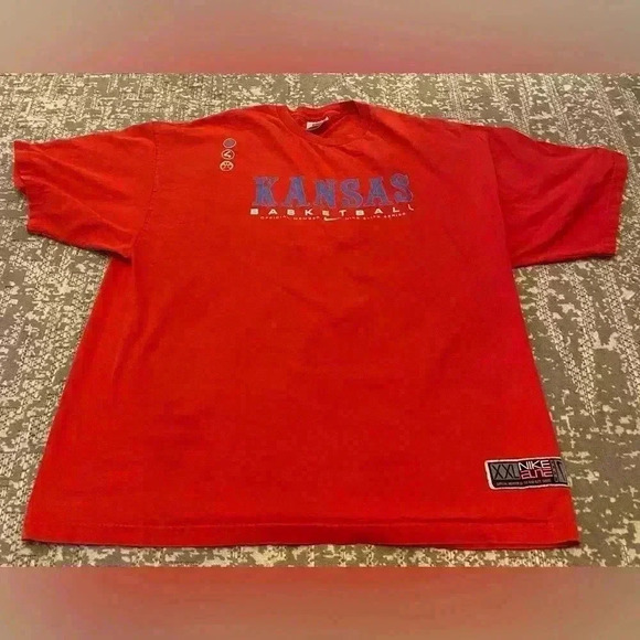 Kansas Jayhawks NIKE Elite KU Basketball size XXL color Red defects - Picture 1 of 8